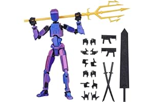 DKIIL NOIYB T13 Action Figure, Bereits Montiert 3D Printed Actionfigure, Titan 13 Actionfigur mit 6 Waffen 6 Paar Hände, Lucky 13 Actionfiguren Beweglich, S13 Figure Desktop-Dekorationen (A5)