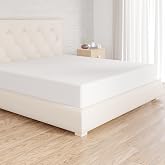 Amazon Basics Fitted Sheet, 180 x 200 cm, 100% Cotton, White