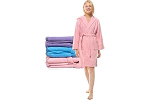 Twinzen Peignoir Adolescent à Capuche - Garçon/Fille, 100% Coton OekoTex, Tissu Éponge Ultra Doux et Absorbant