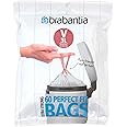 Brabantia PerfectFit Bags, Dispenser, V, 3L, 60ps, 3 Litre/Size V, White, 60 Count