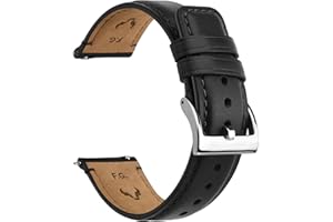 Fullmosa Correa de Reloj 22mm 20mm 18mm, Correa de Cuero de Liberación Rápida, Correa de Repuesto para Hombres/Mujeres, Correa de Reloj para Samsung Galaxy Watch/Huawei Smart Watch/Fossil Watch