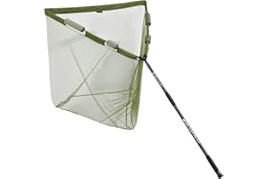 Sougayilang Filet de pêche à la carpe de 106 cm - Poignée télescopique en fibre de carbone de 2 m - Design flottant robuste pour les grandes carpes - Avec sac de transport
