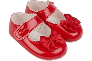 EARLY DAYS Baypods, Baby Shoes for Girls, Soft Soled Pre Walker Shoes, Soft Faux Leather Baby Shoes, Made in England