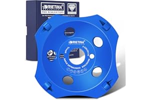 VRIETINA PKD Disque abrasif diamanté 125 x 22,23 mm, disque abrasif Turbo béton, 4 segments, disque de ponçage pour meuleuse d'angle, pour granit, pierre naturelle, pierre, maçonnerie, colle à carrelage, chape