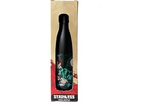 HÔMADICT BOUTEILLE ACIER ISOTHERME DOUBLE PAROI - Gourde Inox Reutilisable Demon Slayer noir - Maintien chaud et froid 12h - Pour sport, voyage, quotidien, 500ml - BPA Free - Licence Officielle