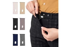 JJUNW 6 Stück Hosenknopf Verlängerung, Hosenbunderweiterung für Anzughosen Trouser Extender mit Metallhaken 8,5 x 3,5 cm Knopfverlängerung für Hosen Röcke Umstandshose