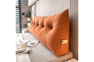 DMJLI-T Cuscino Schienale Letto e Divano Cuscino Cuneo per Letto Premium Imbottito Cuscino per Testiera Imbottita Cuscino per Lettino da Giorno Schienale Lettura Ad Angolo Triangolare