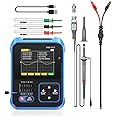 TERRIFI 3-in-1 Handheld Oscilloscope DSO-TC3, 500Khz Bandwidth 10MSa/s Sampling Rate, DDS Signal Generator, Transistor Tester, 6 Types of Waveforms, Transistors Measure