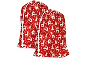 Maishijie 2-pak torebek na prezenty Jumbo na prezenty, urodziny, ślub, 27,6 x 50 cm, torba na prezent świąteczny, torba do przechowywania, torba na pranie (czerwony)