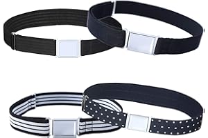 Kajeer 4PCS Ceinture élastiquée pour Enfants Garçons - Entièrement Réglable Ceinture avec Boucle Magnétique Facile pour garçons et filles de 2-15 ans