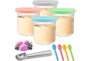 UVVRUR Eisbehälter für Speiseeis Creami Behälter für die Ninja, 4er-Set Creami Eismaschine Creami Behälter for Ninja Creamy Eismaschine für NC301 NC300 NC299AMZ Serie