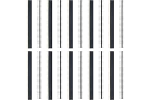 HOMIRTY 20 Pezzi 2.54mm 40 Pin Connettore Pitch Straight Single Row Header Connector,Breakaway Pcb Board Connettore, Singola Fila Maschio E Femmina Pin Header Connector Kit,Per Arduino Prototype Shield