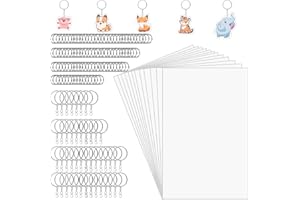 Gigtoop 245 Stück Schrumpffolie Set,Schrumpffolie zum Basteln Inklusiv A4 Schrumpffolie Set Schlüsselanhänger,Perlenkette,Transparente grobe Membran Lochen für Kinder DIY Handwerk