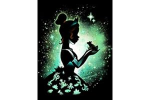 Youtheart Diamond Painting Tiana Diamond Art, 5D Full Drill Cross Stitch Embroidery Kits, DIY Wall Décor