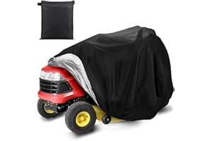 DEVENIRRICHE Rasentraktor-Abdeckung, Wasserdichte Rasentraktor Abdeckplane, 210D Oxford Traktorabdeckungen mit Aufbewahrungstasche, UV-Beständig Rasenmäherabdeckung für Garten und Außenbereich 183x137x117cm