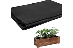 KKUOYT Fabric Planter Liner for Large Veg Trough 162cm x 210cm Black Outdoor Raised Bed Replacement Planter Liners for Growing Vegetables, Flowers, Plants