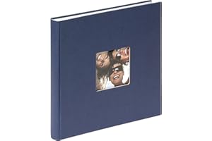 walther design album fotografico blu 26 x 25 cm con ritaglio di copertina, Fun FA-205-L