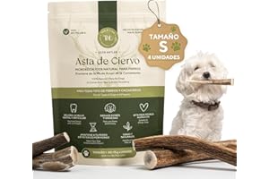 Tony & Lolas Asta de Ciervo para Perro - Mordedor Perro - Juguetes Perros - Huesos para Perros (S 4 Unidades)