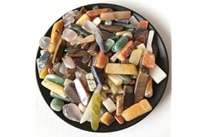 AITELEI - Pietre naturali colorate e colorate, a forma di striscia di cristalli lucidi, per Wicca, Reiki, e Energia per la guarigione di gioielli