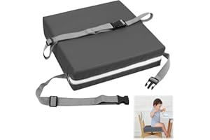 HENGBIRD Podwyższenie siedziska dla dzieci, poduszka do siedzenia, podwyższenie krzesełka dla dzieci, stół do jadalni, rozkładana, przenośna, podwyższająca wysokość siedziska z antypoślizgowym spodem,