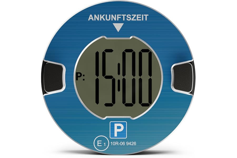 Produktabbildung zu OOONO P-DISC NO1 - Elektronische Parkscheibe mit Zulassung fürs Auto - Automatische Digitale Parkscheibe Elektrisch mit Zulassung vom KBA nach StVO - Elektrische Parkuhr Auto zugelassen