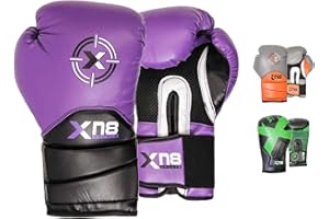 XN8 SPORTS Xn8 Rex Leather Boxing Gloves MMA Muay Thai Punch Bag Sparring Fight Pad Kickboxing Martial Arts Training Gloves
