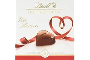 ‎LINDT Lindt Schokolade Lieblingspraliné | 10 x 40 g | Nougatwaffelherzen in den Schachtelvarianten Rot (Von Herzen) und Grün (Herzlichen Dank) | Pralinengeschenk | Schokoladengeschenk