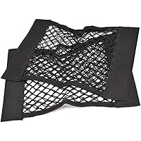 QLOUNI Kofferraum Netztasche 2 Stück Universal Netztasche mit Klettverschluss Autositz Kofferraumnetz Kofferraum Netz…