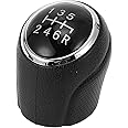 INFINAUTO 6 Speed Manual Gear Shift Knob, Front Automotive Gearbox Stick Shifter Lever Knob for Suzuki SX4 S-Cross 2016-2021 Plastic Black, 1 Pc