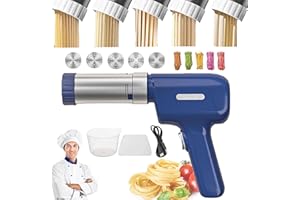 VGPBPHJ Idiyappam Maker Electric, 2025 New Handheld Pasta Maker Machinewith 5 Molds, All-In-One Wireless Homemade Noodle Machine, for Making Spaghetti, Linguine, Etc (blue)