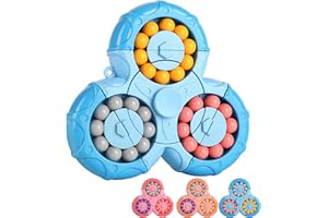 SUOXU Magic Bean Rotierender Zauberwürfel Spielzeug Finger Cube Puzzle,Jungen Mädchen Knobelspiel Dekompressions Spielzeug,Rätseln Ball IQ Game Fidget Toys,Weihnachten Geschenk für Kinder ab 3 Jahren