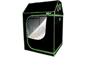 Zelsius Chambre de Culture MyHome Grow Tent pour Grenier incliné | Grow Box d'intérieur | Vert Noir | Tente de Culture Serre de Culture intérieur (120 x 120 x 180 cm)