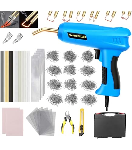 Kit Soudeuse Plastique 200W Rechargeable 5000mAh - 1050 Pièces Pour Réparation Pare-chocs Voiture