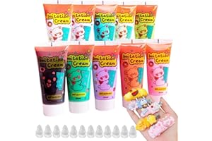 TOKANEIT Set di 12 Kit di Colla per Panna Montata, Accessori per Argilla Color Crema, Adesivo per Cassa del Telefono Fai da Te e Scrapbook