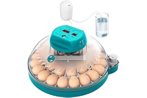 Chalixion 30 Huevos Incubadora de huevos con control de humedad, 2 modos automáticos de volteo, Incubadora Huevos Gallina con control de temperatura para pollos y aves, Candler para Huevos