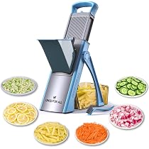 Mandoline De Cuisine FANFX 12 En 1 - Trancheuse Acier Inox Avec 7 Lames Pour Légumes Et Fromage