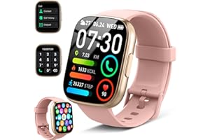 CILLSO Reloj Inteligente Mujer Hombre con Llamadas Bluetooth, 1.95" Smartwatch con Podómetro/Pulsómetro/Monitor de Sueño, 110+ Modos Deportivos Smart Watch, IP68 Pulsera Actividad para Android iOS, Rosa