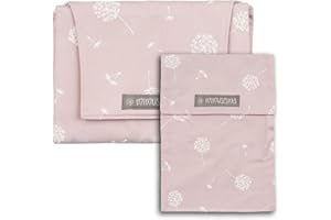 MIMUSELINA Set Tapis a Langer Portable et Sac a Langer Bebe | Imperméable, Pliable et 100% Coton OEKO-TEX | Accessoires Bébé pour Sorties ou Voyages | Fait Main en Espagne