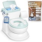 Real Feel Potty with Wipes Storage, Transition Seat & Disposable Liners - Realistic Toilet - Easy to Clean & Assemble - Jool