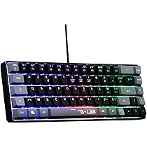 The G-LAB - Keyz Hydrogen, Clavier Gamer 60%, Semi-mécanique USB Azerty, RGB Multicolore