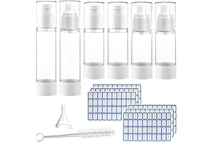 QIQN Pumpspender Leere Luftlose Pumpe Flaschen Nachfüllbare Reise Spenderflasche Pumpflasche Kosmetikspender für Kosmetik Reiseshampoo Parfüm Foundation Flüssiger Toner Lotion Essenz Creme