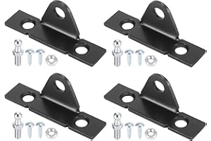 X AUTOHAUX 4 Set Black Metal Car Gas Strut Shock Mounting Bracket 68x16x24mm