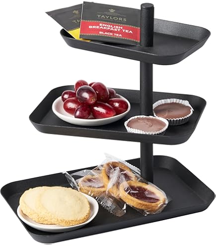 Kesper Schiefer Etagere Schwarz, mit Bambusgestell und lackierter  Oberflche, FSC-zertifiziert, Handreinigung, Mae: 43,4 x 25,5 x 27,5 cm,  38118 : Amazon.de: Kche, Haushalt & Wohnen