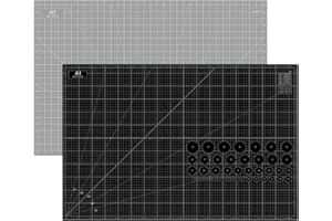 Headley Tools 24 x 36 Inch Thickened Self Healing Sewing Cutting Mat, A1 Rotary Cutting Sewing Mat for Crafts, Double Sided 5-Ply Table Cutting Board for Fabric Quilting Leather Arts Hobby, Grey/Black