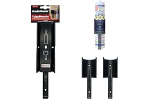 StealthMounts Support de tube V2 | Support de tube | Lot de 2 | Noir | Fabriqué au Royaume-Uni