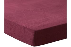 ‎TRAUMSCHLAF TRAUMSCHLAF Frottee Massageliegenbezug • Spannbezug für Therapieliegen & Massagetische aus Baumwolle • Waschbar bei 60 °C • Weich, Strapazierfähig & Pflegeleicht ca. 80x190 cm, aubergine