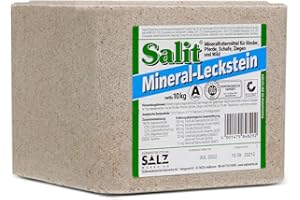 Paradies Pool GmbH Salit Mineral Leckstein Steinsalz 10kg Nahrungsergänzung Mineralfuttermittel für Rinder, Schafe, Ziegen, Pferde und Wild