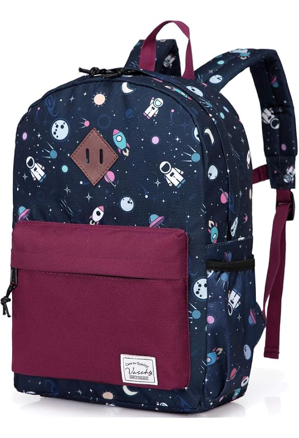 Toldder Kids Backpack With Chest Strap – Waterproof Preschool Bookbag, Elephant Pink Design - View #8