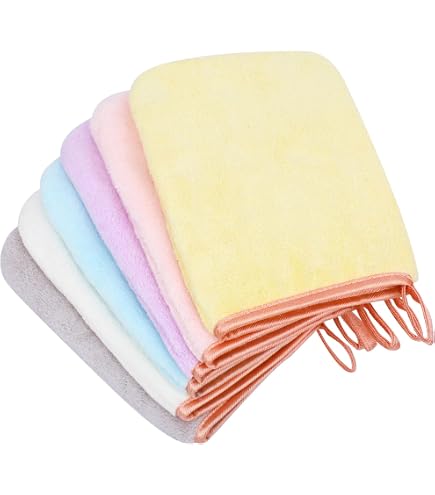 Lot De 8 Gants De Toilette En Microfibre - Doux Et Absorbants | Parfaits Pour Bébé, Démaquillage Ou Usage Quotidien