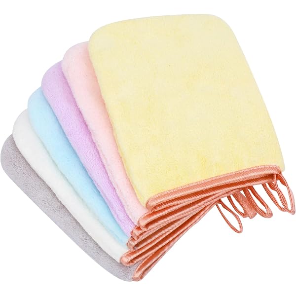 Gants De Toilette Doux Double Face Pour Enfants – Style Animaux Mignons, 25x14 Cm, Rose Et Bleu